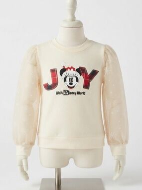 Walt Disney World Minnie Mouse Joy Holiday Top Girls XL 14 Christmas Plaid